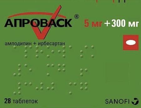 Фото Апроваск, таблетки покрыт. плен. об. 5 мг+300 мг, 28 шт.