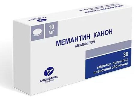 Фото Мемантин Канон, таблетки покрыт. плен. об. 10 мг, 30 шт.