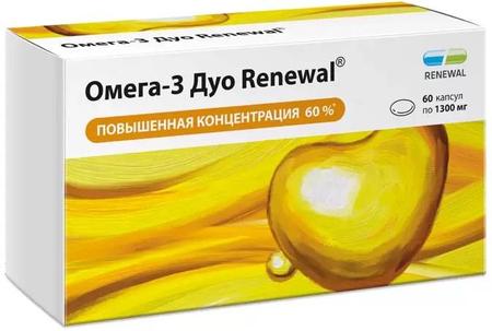 Фото Омега-3 Дуо Renewal, капсулы 1300 мг, 60 шт.
