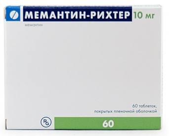 Фото Мемантин-Рихтер, таблетки покрыт. плен. об. 10 мг, 60 шт.