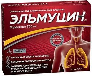 Фото Эльмуцин, капсулы 300 мг, 10 шт.
