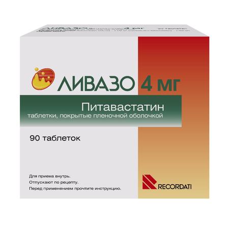 Фото Ливазо, таблетки покрыт. плен. об. 4 мг, 90 шт.