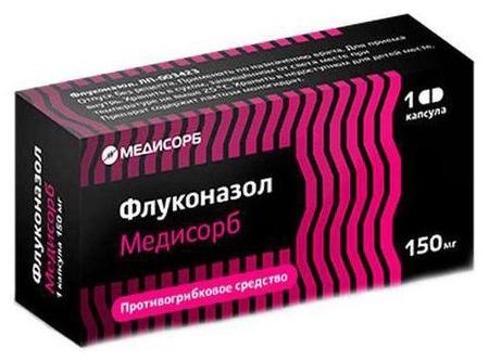 Фото Флуконазол Медисорб, капсулы, 150 мг, 1 шт.