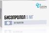Фото Бисопролол, таблетки покрыт. плен. об. 5 мг (Озон), 30 шт.