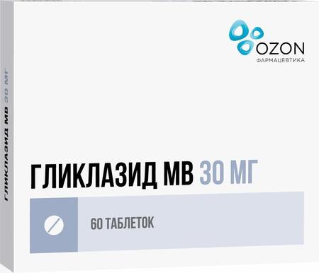 Фото Гликлазид МВ, таблетки с модиф. высв. 30 мг, 60 шт..