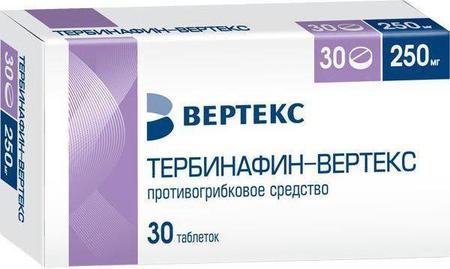 Фото Тербинафин-Вертекс, таблетки 250 мг, 30 шт. Фото Тербинафин-Вертекс, таблетки 250 мг, 30 шт.