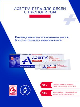 Фото Асепта, гель для десен (прополис), 10 г