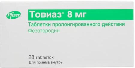 Фото Товиаз, таблетки пролонг. 8 мг, 28 шт.