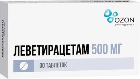 Фото Леветирацетам, таблетки покрыт. плен. об. 500 мг, 30 шт.