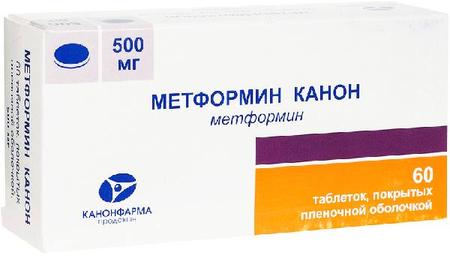 Фото Метформин Канон, таблетки покрыт. плен. об. 500 мг, 60 шт.