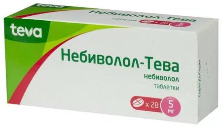 Фото Небиволол-Тева, таблетки 5 мг, 28 шт.