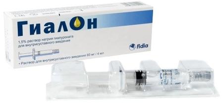 Фото Гиалон, протез синовиальной жидкости 60мг/4мл, шприц 4 мл