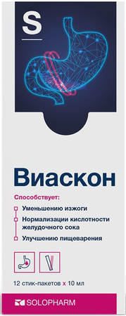 Фото Виаскон, раствор, пакетики 10 мл, 12 шт.