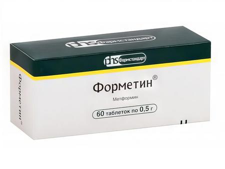 Фото Форметин, таблетки 0,5 г, 60 шт.