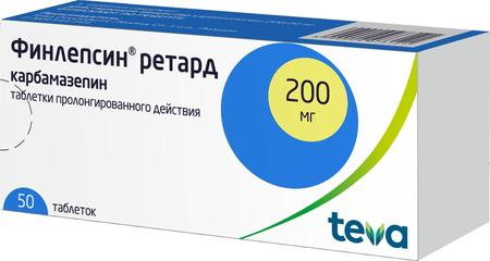 Фото Финлепсин Ретард, таблетки пролонг. 200 мг, 50 шт.
