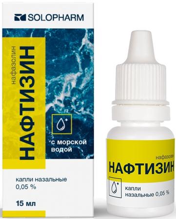 Фото Нафтизин Плюс, капли 0.05%, 15 мл