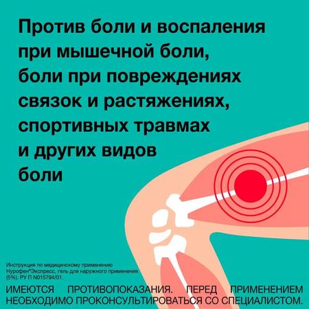 Фото Нурофен Экспресс, гель 5%, 100 г Фото Нурофен Экспресс, гель 5%, 100 г