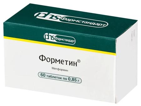 Фото Форметин,  таблетки 0,85 г, 60 шт.