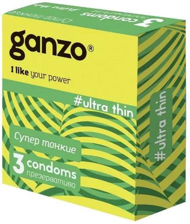 Фото Презервативы Ganzo Ultra Thin (RISI) ультратонкие, 3 шт.