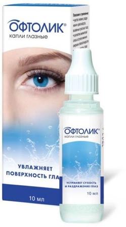 Фото Офтолик, капли глазные, 10 мл