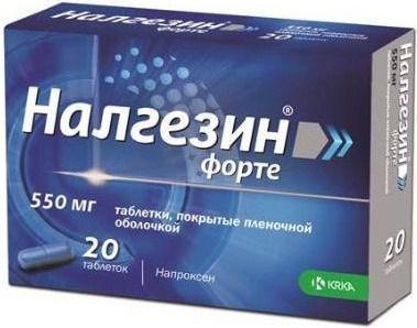 Фото Налгезин Форте, таблетки покрыт. плен. об. 550 мг, 20 шт.