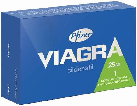 Фото Виагра, таблетки покрыт. плен. об. 25 мг, 1 шт.