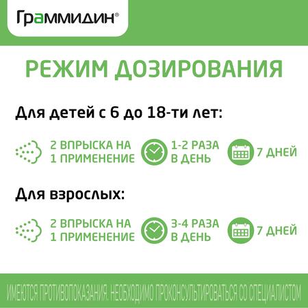 Фото Граммидин, спрей 0.06 мг+0.1 мг/доза, 112 доз