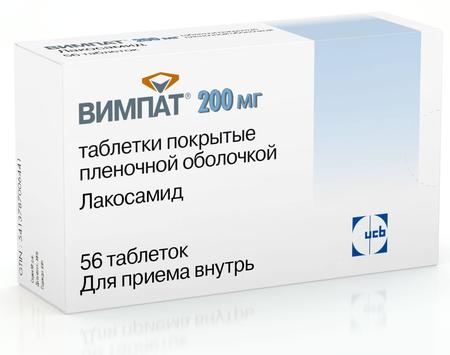 Фото Вимпат, таблетки покрыт. плен. об. 200 мг, 56 шт.