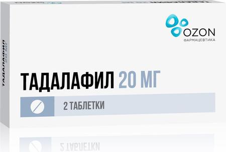Фото Тадалафил табл п/о плен 20 мг х2