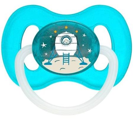 Фото Пустышка латексная круглая Space (6-18 месяцев)