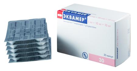 Фото Эквамер, капсулы 5 мг+10 мг+10 мг, 30 шт.