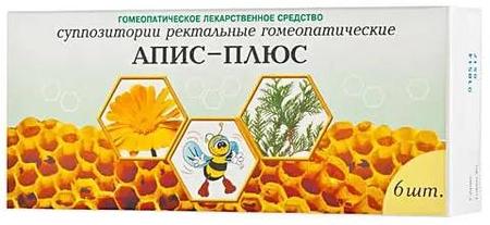 Фото Апис-плюс, суппозитории ректальные, 6 шт.