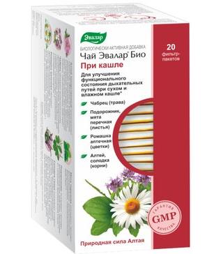 Фото Чай Эвалар Био при кашле, пакетики 1.2 г, 20 шт.