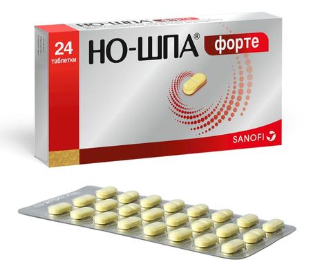 Фото Но-шпа форте, таблетки 80 мг, 24 шт.