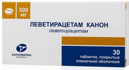 Фото Леветирацетам Канон, таблетки покрыт. плен. об. 500 мг, 60 шт.