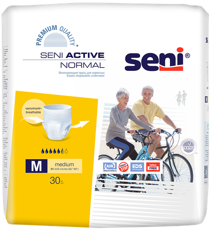 Фото Seni Active Normal, трусы впитывающие (M), 30 шт.
