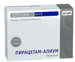 Фото Пирацетам-Алиум табл п/о плен 800 мг х30