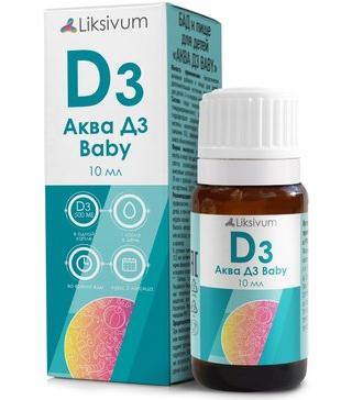 Фото АКВА Д3 Baby Liksivum, капли, 10 мл