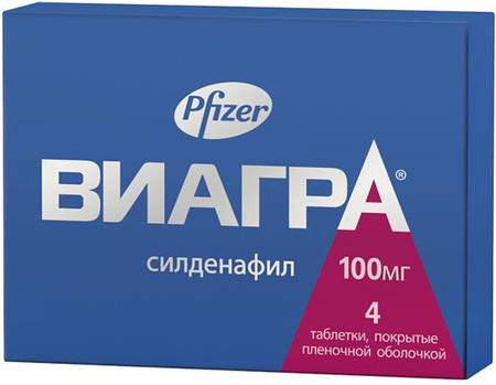 Фото Виагра, таблетки покрыт. плен. об. 100 мг, 4 шт.