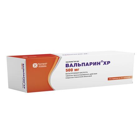 Фото Вальпарин ХР, таблетки пролонгированного действия покрыт. плен. об. 500 мг, 100 шт.