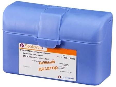 Фото Сталораль Аллерген клещей, капли подъязычные 300 ИР/мл, флаконы 10 мл, 5 шт.