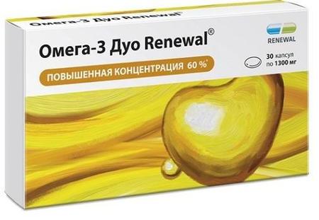 Фото Омега-3 Дуо Реневал, капсулы 1300 мг, 30 шт.