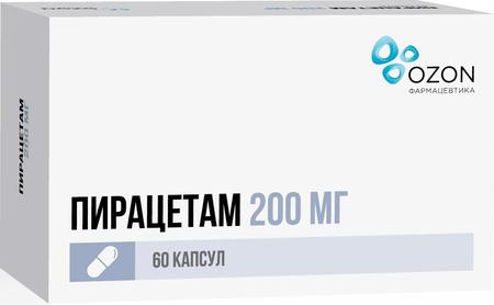 Фото Пирацетам, капсулы 200 мг, 60 шт.