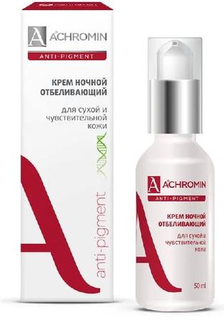 Фото Ахромин Ночной, отбеливающий крем для сухой и чувствительной кожи, 50 мл