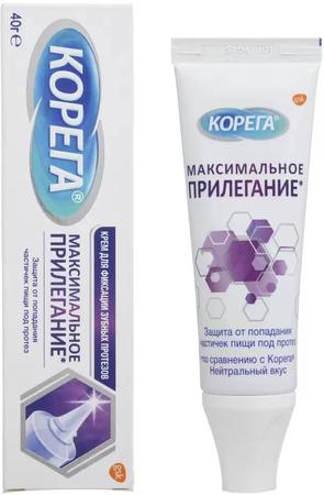 Фото Корега Максимальная фиксация+Прилегание крем д/фикс зуб протезов 40 г х1 Фото Корега Максимальная фиксация+Прилегание крем д/фикс зуб протезов 40 г х1
