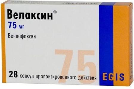 Фото Велаксин, капсулы пролонг. 75 мг, 28 шт.