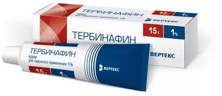 Фото Тербинафин, крем 1% (Вертекс), 15 г Фото Тербинафин, крем 1% (Вертекс), 15 г