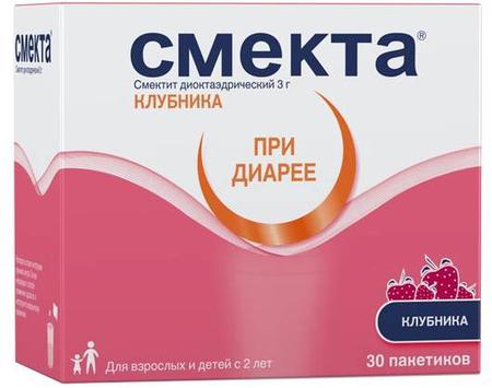 Фото Смекта, порошок клубничный, пакетики 3 г, 30 шт.