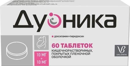 Фото Дуоника, таблетки кишечнорастворимые, покрытые пленочной оболочкой 10 мг + 10 мг, 60 шт.