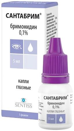 Фото Сантабрим, капли глазные 0.1%, 5 мл